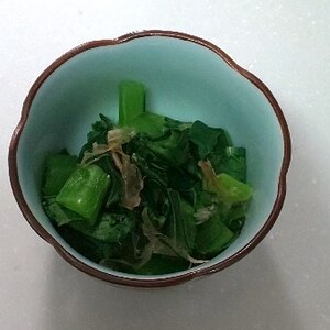 小松菜のカツオ節醤油炒め